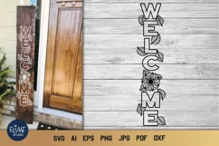 Fall Porch Sign SVG | Sunflower SVG | Welcome SVG Product Image 1