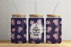 Cat Love Quote Tumbler, 16 oz Libbey Glass Can Tumbler Product Image 1