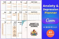 Anxiety &amp; Depression Journal Canva Interior Product Image 1