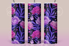 Seamless Boho Floral Tumbler Sublimation Wrap PNG Design Product Image 1