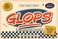 Glops - Retro Brush Font Product Image 1