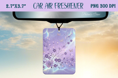 Floral Air Freshener Car| Car air freshin sublimating png Product Image 1