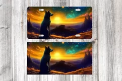 Car plate sublimation | Car plate PNG | Galaxy dog |Cosmic Product Image 2