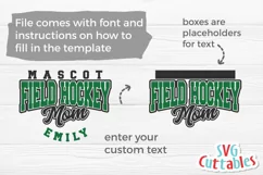 Field Hockey SVG | Field Hockey Mom Template 001 Product Image 2