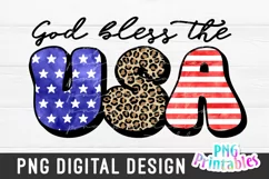 Fourth of July Sublimation | God Bless The USA Product Image 1