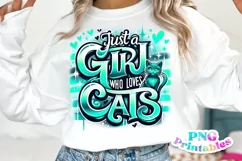 Cat PNG | Just a Girl Who Loves Cats Product Image 2