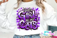 Cat PNG | Just a Girl Who Loves Cats Product Image 3