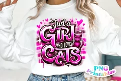 Cat PNG | Just a Girl Who Loves Cats Product Image 4