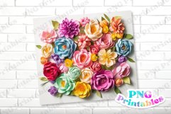 3D Floral 20 oz Skinny Tumbler Wrap Product Image 2