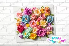 3D Floral 20 oz Skinny Tumbler Wrap Product Image 2