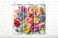 3D Floral 20 oz Skinny Tumbler Wrap Product Image 3
