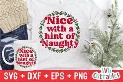 Christmas SVG | Nice With A Hint Of Naughty | Shirt Product Image 1