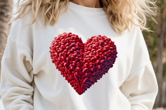 Red heart Valentines day Sublimation designs clipart png Product Image 2