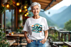 Woman white t-shirt mockup JPG and PSD Product Image 3