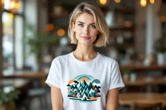 Woman white t-shirt mockup JPG and PSD Product Image 5