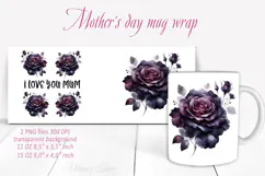 Mothers day Mug wrap sublimation| I love you mum mugs design Product Image 2