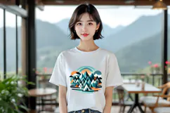 Woman white t-shirt mockup JPG and PSD Product Image 7