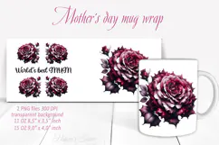 Mothers day Mug wrap sublimation| I love you mum mugs design Product Image 3