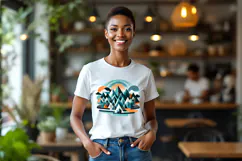 Woman white t-shirt mockup JPG and PSD Product Image 9