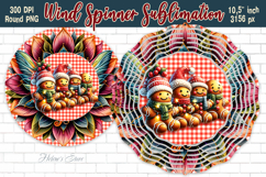 Christmas gingerbread Wind Spinner wrap sublimation designs Product Image 2