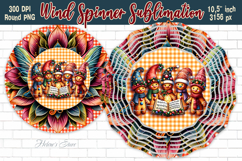 Christmas gingerbread Wind Spinner wrap sublimation designs Product Image 3