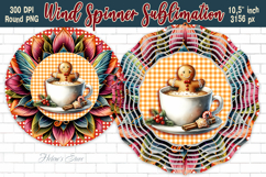 Christmas gingerbread Wind Spinner wrap sublimation designs Product Image 5