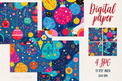 Christmas colorful abstract digital papers|Scrap booking jpg Product Image 1