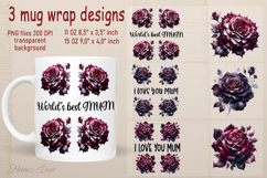 Mothers day Mug wrap sublimation| I love you mum mugs design Product Image 1