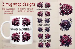 Mothers day Mug wrap sublimation| I love you mum mugs design Product Image 1