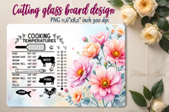 Spring flowers cutting board sublimation |Kitchen conversion Product Image 3