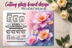 Spring flowers cutting board sublimation |Kitchen conversion Product Image 4