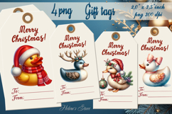 Christmas gift tags printable designs |Christmas rubber duck Product Image 1