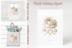 Paper flowers sublimation design png | Cute floral clipart Product Image 3