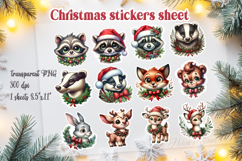 Christmas animals printables stickers bundle | Funny animals Product Image 3