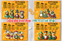 Christmas farmhouse funny ducks cutting board sublimation Product Image 1