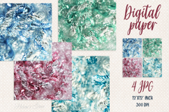 Christmas tree tinsel glitter digital papers | Scrap booking Product Image 1
