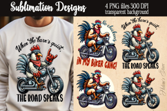 Funny Sarcastic quotes Retro biker rooster PNG Sublimation Product Image 1