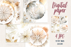 Luxury floral pattern digital papers jpeg | Scrap booking Product Image 1