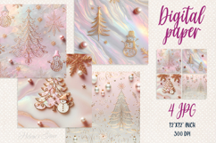 Christmas magic digital papers BUNDLE|Pink Scrap booking jpg Product Image 3