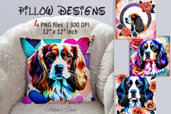 Lover dog pillow design |Valentines heart dogs sublimation Product Image 1