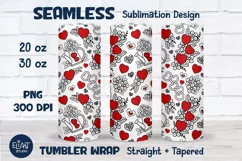 Hearts Tumbler Sublimation | Seamless Tumbler Wrap 20 30 OZ Product Image 1