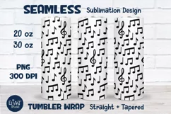 Music Tumbler Sublimation | Seamless Tumbler Wrap 20 30 OZ Product Image 1