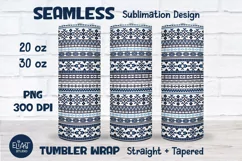 Aztec Skinny Tumbler Sublimation | Ethnic Seamless Wrap Product Image 1