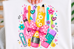 Floral Teacher PNG Colorful Pencil Product Image 1