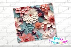 3D Floral 20 oz Skinny Tumbler Wrap Product Image 2