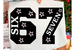 67 PNG, Six Seven Number Clipart SVG, Product Image 3