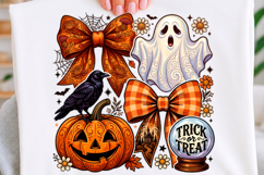 Trick or Treat Halloween Bow T-shirt Png Product Image 1