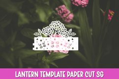 Hydrangea Flowers Lantern SVG I Floral paper cut SVG Product Image 3