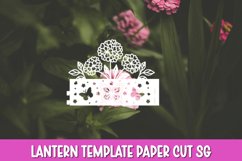 Hydrangea Flowers Lantern SVG I Floral paper cut SVG Product Image 3