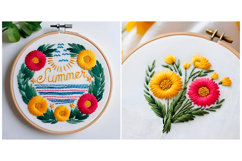 SET Floral Embroidery Summer Background Product Image 2